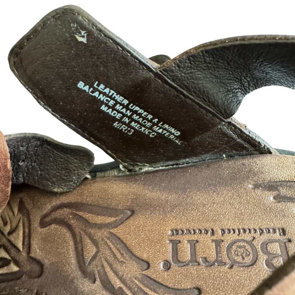 Born Size 10 Leather Carys Fisherman Sandals Classic Timeless Adjustable Brown - Picture 12 of 13